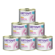 Kattovit CAT Feline Diet Diabetes (Huhn) Karma mokra z kurczakiem op. 6x185g PAKIET