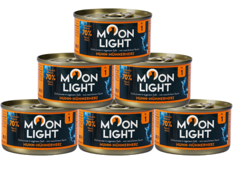 Moonlight Dinner CAT nr 1 Karma mokra z kurczakiem i sercami z kurczaka (sos) op. 24x80g PAKIET