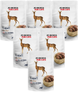 John Dog for Cats Adult Lapé Deer in Broth Mokra Karma z sarną w sosie dla kota 10x100g PAKIET