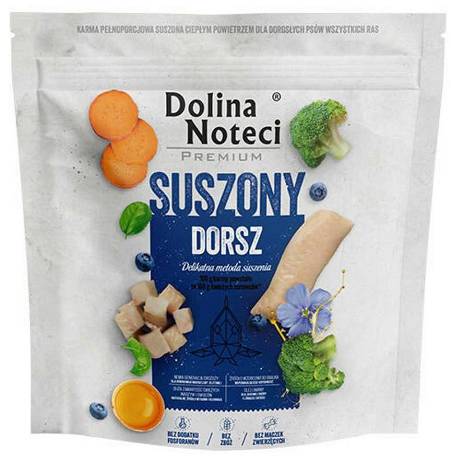 Dolina Noteci Premium Adult Suszona Karma z dorszem dla psa 1kg