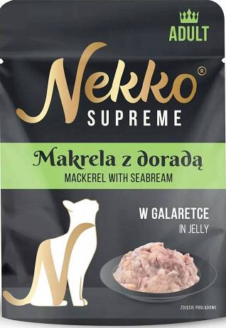 Nekko Supreme Adult Mokra Karma z makrelą i doradą dla kota 70g