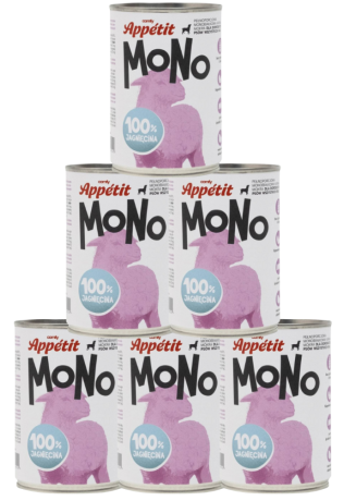 Comfy Appetit Mono Mokra Karma z jagnięciną dla psa 6x400g PAKIET