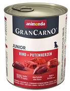 Animonda GranCarno DOG Junior Karma mokra z wołowiną i sercami indyka op. 800g