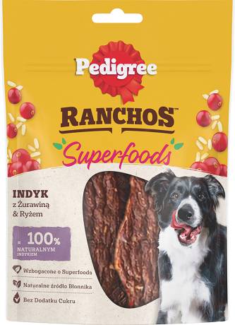 Pedigree Ranchos Superfoods Przysmak z indykiem, żurawiną i ryżem dla psa op. 70g