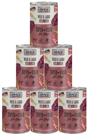 Mac's DOG Adult Mokra karma z dziczyzną i jagnięciną 6x800g PAKIET