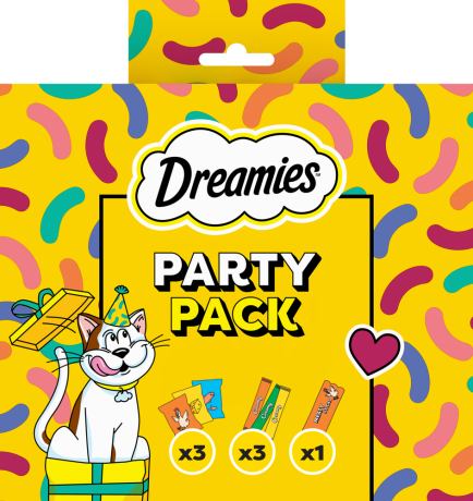 Dreamies Party Pack Snack Box Przysmaki Mix smaków dla kota 150g