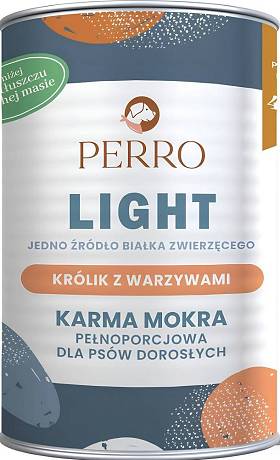 Perro Light Adult Mokra Karma z królikiem i warzywami dla psa 400g