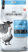 Wiejska Zagroda Light Medium Sucha Karma z gęsią i cielęciną dla psa 12kg