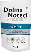 Dolina Noteci Premium DOG Adult Karma mokra z pstrągiem 500g SASZETKA