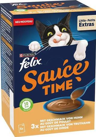 Felix Sauce Time Karma z kurczakiem i indykiem dla kota 6x40g