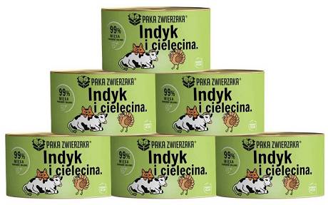 Paka Zwierzaka Duo Protein Mokra Karma z indykiem i cielęciną dla kota 6x200g PAKIET