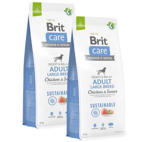 Brit Care DOG Adult Large Sustainable Chicken&Insect Karma sucha op. 2x12kg DWU-PAK [Data ważności: 18.07.2024]