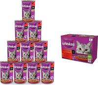 Whiskas CAT Adult Karma mokra z wołowiną (sos) op. 24x400g PAKIET + Whiskas CAT Adult Karma mokra klasyczne posiłki (sos) op. 12x85 GRATISg
