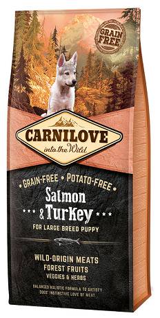 Carnilove DOG Puppy Large Salmon&Turkey Karma sucha z łososiem i indykiem op. 12kg