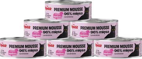 Comfy Appetit Premium Mousse Mokra Karma z jagnięciną dla kota 12x85g PAKIET