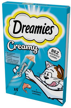 Dreamies Creamy Przysmak z łososiem dla kota op. 40g