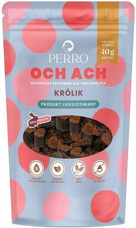 Perro OCH ACH Liofilizowane Przysmaki z królikiem dla psa 40g
