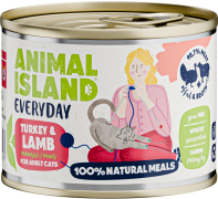 Animal Island Everyday Turkey&Lamb Mousse Mokra Karma z indykiem i jagnięciną w musie dla kota 200g
