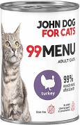 John Dog for Cats Adult 99 MENU Turkey Mokra Karma z indykiem dla kota 400g