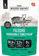 Wiejska Zagroda Mokra Karma Hipoalergiczna Fileciki z jagnięciną i tuńczykiem dla szczeniaka 280g