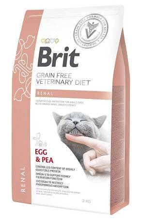 Brit Veterinary Diet CAT Renal Egg&Pea Karma sucha z jajami i groszkiem op. 2kg