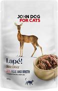 John Dog for Cats Adult Lapé Deer in Broth Mokra Karma z sarną w sosie dla kota 100g