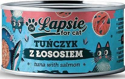 Łapsie Adult Mokra Karma z tuńczykiem i łososiem dla kota 80g