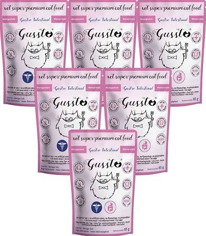 Gussto Vet CAT Gastro Intestinal Monoprotein Karma mokra op. 8x85g PAKIET