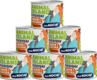Animal Island Everyday Kitten Mokra Karma z indykiem i kaczką w pasztecie dla kociąt 12x185g PAKIET