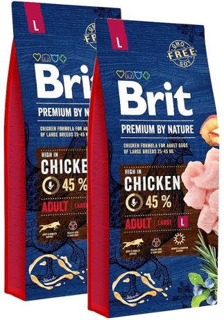 Brit Premium by Nature DOG Adult Large Karma sucha op. 2x15kg DWU-PAK