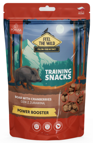 Pokusa Feel the Wild Power Booster Treningowy Przysmak z dzikiem i żurawiną dla psa op. 200g