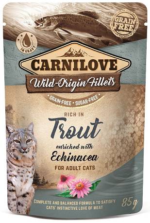 Carnilove CAT Trout&Echinacea Karma mokra z pstrągiem i jeżówką op. 85g