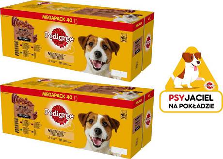 Pedigree DOG Farmer's Selection Gravy Karma mokra (sos) Mix smaków dla psa op. 2x(40x100g) PAKIET + NAKLEJKA GRATIS