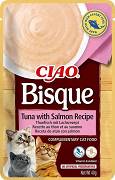 Inaba Ciao Bisque Tuna with Salmon Recipe Karma dla kota 40g