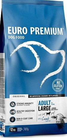 Euro Premium Adult Large Lamb&Rice Sucha Karma z jagnięciną dla psa 12kg