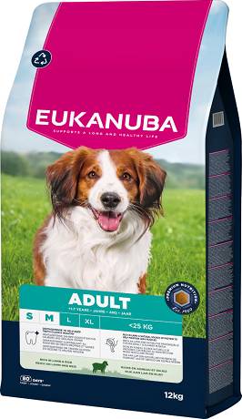 Eukanuba DOG Adult Small&Medium Lamb&Rice Karma sucha z jagnięciną op. 2x12kg DWU-PAK