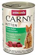Animonda Carny CAT Kitten Karma mokra z wołowiną, kurczakiem i królikiem op. 400g