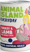Animal Island Everyday Turkey&Lamb Mousse Mokra Karma z indykiem i jagnięciną w musie dla kota 400g