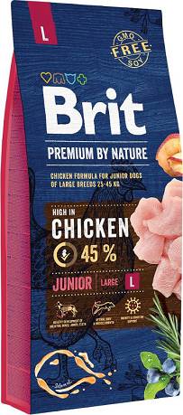 Brit Premium by Nature DOG Junior Large Karma sucha op. 15kg