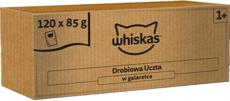 Whiskas CAT Drobiowa Uczta Karma w galaretce 120x85g