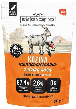 Wiejska Zagroda Mono Mokra Karma z koziną dla psa 500g