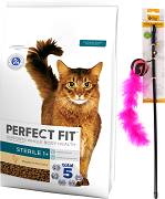 Perfect Fit CAT Adult Sterile Karma sucha z kurczakiem op. 7kg + Wędka dla kota GRATIS