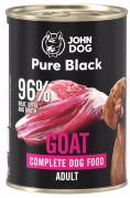 John Dog Adult Pure Black Goat Karma z koziną dla psa op. 6x400g PAKIET