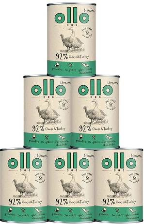 Ollo Umami Goose&Turkey Dog Adult Mokra Karma z gęsią i indykiem dla psa 8x400g PAKIET