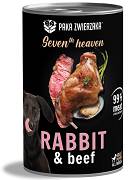 Paka Zwierzaka DOG Seventh Heaven Rabbit&Beef Karma mokra z królikiem i wołowiną op. 6x400g PAKIET + Pokrywka GRATIS