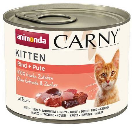 Animonda Carny CAT Kitten Karma mokra z wołowiną i indykiem op. 200g