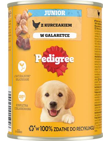 Pedigree DOG Junior Karma mokra z kurczakiem (galaretka) op. 400g