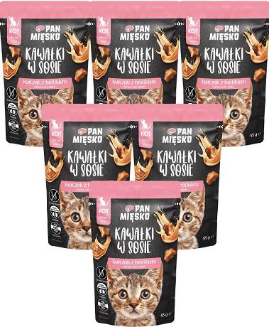 Pan Mięsko Kitten Mokra Karma z kurczakiem i królikiem 12x85g PAKIET