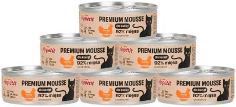 Comfy Appetit Premium Mousse Mokra Karma z kurczakiem dla kociąt 12x85g PAKIET