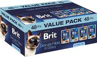 Brit Premium CAT Adult Delicate Fillets in Gravy Value Pack Filety w sosie 48x85g PAKIET